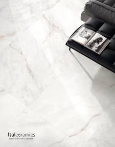 กระเบื้องปูพื้นพอร์ซเลนลายหินอ่อน Favolosa Michelangelo Premium Statuario ป้องกันการลื่น ทนกรด สำหรับสระว่ายน้ำและโรงแรม - Product Image 1