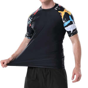 Camisetas de Natación Deportivas al por Mayor de Alta Calidad con Logotipo Personalizado, Brasileñas de Una Pieza, Transpirables, con Estampado por Transferencia de Calor y Manga Tres Cuartos - Product Image 1