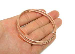 Belladec Women's Elegant Double Wrap <b>Copper</b> Cuff Bracelet Handmade Adjustable Minimalist Open <b>Bangle</b> Jewelry Fashion Accessory - Product Image 2