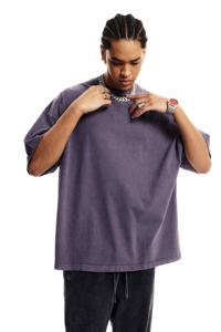 Camiseta de Alta Calidad con Hombros Caídos, Personalizable, 100% Algodón, Manga Larga, Ligera, Unisex, con Logotipo Personalizado, Lisa, para Hombre, Talla Grande - Product Image 3