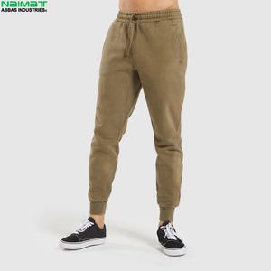 Pantalon de survêtement léger et respirant pour homme, couleur unie neutre, couleurs terre, basique, décontracté, en molleton - Product Image 1