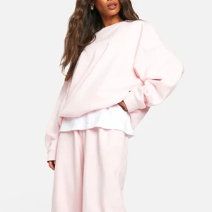 Sudadera con Capucha para Mujer, Moderna y a la Moda, Estilo Urbano, Tejido 100% Algodón, Antiencogimiento, Color Rosa Claro, para Invierno - Product Image 4
