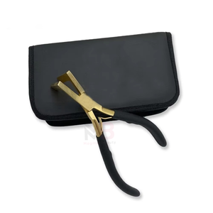Alicates para Extensiones de Cabello, Herramienta Profesional de Metal para Instalación y Extracción con Estuche Negro, Herramientas Duraderas para Extensiones de Cabello - Product Image 1