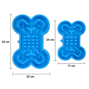 Comedero Lento de Silicona con Forma de Hueso, Tapete Antideslizante para Perros, Plato Portátil Anti-Mordidas con Diseño de Rompecabezas para Razas Pequeñas y Grandes - Product Image 4