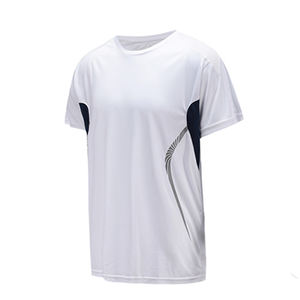 T-shirts personnalisés avec logo pour hommes, 100% coton polyester, technique de broderie, tissu 200 grammes, impression formelle sur le devant - Product Image 6