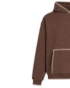 Custom Dark Brown Oversized Men Hoodie Pullover Kangaroo Pocket Streetwear Heavyweight Casual Sweatshirt Winter Hoodie OEM <b>Maker</b> - Product Image 3