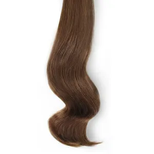 100% Remy Weft Wavy <b>Brown</b> Hair Natural Wave Texture Human Weft Hair - Product Image 2
