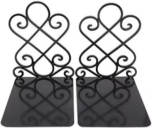 Antique Metal Bookends Decorative Book Holder Non Slip Book Stopper <b>Office</b> Desk <b>Shelf</b> Organizer - Product Image 5