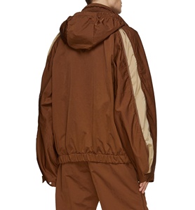 Wholesale Custom Logo Detachable Zipper Windbreaker Jacket Men's Hooded <b>Mesh</b> Lining Nylon Windbreaker Jacket - Product Image 2