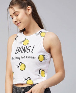 Venta al por mayor personalizado gimnasio acanalado algodón manga larga ajustado cuello redondo bebé camiseta mujeres Slim Crop Top camisetas transpirables - Product Image 2