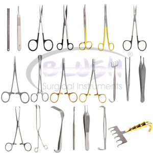 Kit de Instrumentos Quirúrgicos Manuales Reutilizables de Acero Inoxidable para Abdominoplastia y Tummy Tuck, para Cirugía de Contorno Corporal, por Blush Surgical - Product Image 1