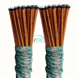 MANGO DE ESCOBA DE MADERA CON CUBIERTA DE PVC DE GRANO DE MADERA PALO DE MADERA DURADERO PARA HERRAMIENTAS DE LIMPIEZA EXPORTACIÓN - Product Image 1