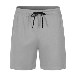 Shorts d'été décontractés pour hommes, nouveaux shorts en satin tissé de couleur unie, pantalons de fitness pour hommes, shorts respirants avec cordon de serrage - Product Image 1