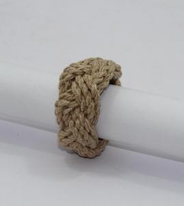 Servilleteros de Madera Natural y Yute Estilo Rústico, Resistentes, para Bodas, Fiestas, Mesas de Comedor y Reuniones Familiares - Product Image 5