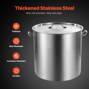 Pentola Professionale in Acciaio Inox da 100 Quarti con Coperchio, Manico e Cestello per Salse, Misure 32cm e 40cm - Product Image 3