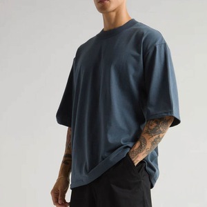 T-shirt tricoté surdimensionné vintage personnalisé pour homme – Été, coton épais 100 %, coupe ample, respirant, écologique, petit prix - Product Image 4