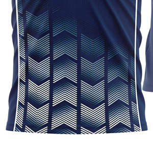 Custom Sublimated <b>Soccer</b> Jersey Men Navy Blue Geometric Pattern Crew Neck Short Sleeve Moisture Wicking Regular Fit Lightweight - Product Image 4