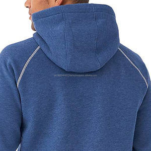 Venta al por mayor personalizado su logotipo bordado/liso teñido Casual sudaderas con capucha de lana invierno cálido manga larga de talla grande hombres para ropa de calle - Product Image 6