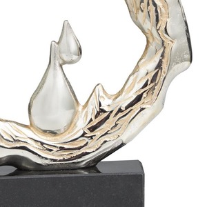 Nouvelles sculptures dorées tendance, emballage individuel, faites à la main, écologiques, durables, décoration de table moderne, salon - Product Image 4