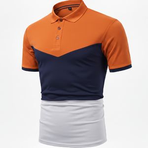 Polo classique pour homme à manches courtes en mélange de coton respirant, coupe ajustée, décontracté, tendance estivale, élégant - Product Image 2