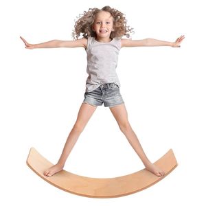 Planche d'équilibre en bois HOT SELLING BLUE LOTUS FARM, écologique, Montessori, pour enfants, entraînement de la base musculaire et jeu d'équilibre, 1,2 kg - Product Image 1