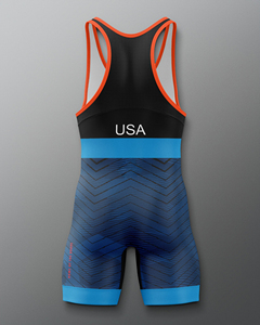 Trajes de Lucha Libre Personalizados Baratos con Estampado Sublimado, Spandex/Algodón 220g, Alta Calidad, Marca Privada, Singlet de Lucha Libre para Adultos - Product Image 2