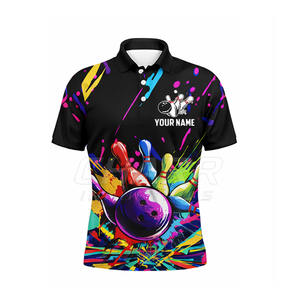 Nuevo Diseño, Jersey de Boliche Personalizado Sublimado, Suave, Transpirable, 100% Poliéster, Talla Grande, Antibacterial, de Secado Rápido - Product Image 3