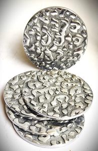 Premium Aluminium <b>Coaster</b> Stylish Metal <b>Drink</b> <b>Coasters</b> for Table Protection Home Decor - Product Image 6