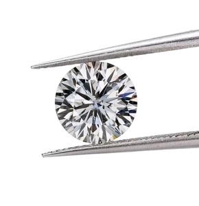 Diamante Sintético Redondo Cultivado en Laboratorio, Color D-F, Claridad VS1, Tamaño de Criba +9 a -10, Corte Muy Bueno, Gema Blanca Brillante - Product Image 1