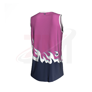 Camiseta de Baloncesto Sublimada Personalizada, Cuello en V, Sin Mangas, Unisex, Secado Rápido, 100% Poliéster, Ropa Deportiva para Entrenamiento y Partidos - Product Image 3
