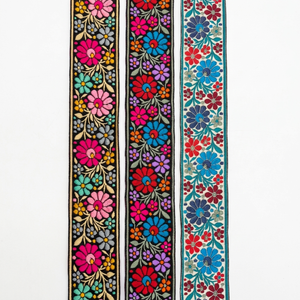 Premium embroidered floral <b>ribbon</b> for apparel crafts and decor OEM wholesale manufacturer for global bulk supply now - Product Image 1