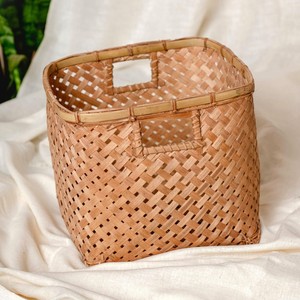 Cestas redondas de bambú natural al por mayor, contenedor de almacenamiento, cesta decorativa para guardar regalos - Product Image 2
