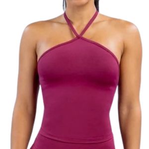 <b>Women</b> <b>Burgundy</b> Fitted Sleeveless Tank <b>Top</b> Casual Slim Fit Fashion Activewear Basic Daily Wear Apparel Wholesale Clothing - Product Image 5