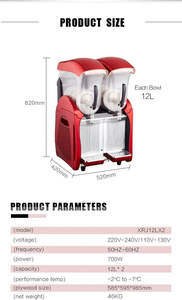 2 Behälter Kommerzielle Kühlmaschine für Slushies, Margaritas und gefrorene Getränke – 2 x 12L - Product Image 4