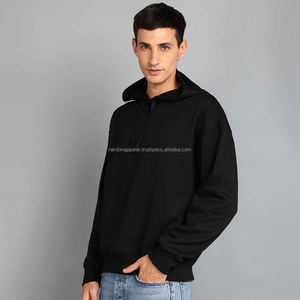Nardon Apparel Hiver Lourd Épais Solide Couleur Hoodies Unisexe Coton Polaire Imprimé Personnalisé OEM Service Sweatshirt Hommes - Product Image 3