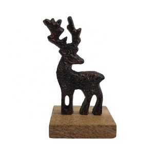 En gros En Vrac Blanc Or Texture De Luxe Sculpture Rennes De Noël Décoration Ornement À La Main Sur Mesure - Product Image 6