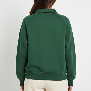High Quality Drop Shoulder Heavyweight <b>Women's</b> Sweatshirt Streetwear 100% Cotton Pullover Loose Fit Lady Sweatshirt - Product Image 6