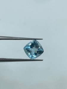 Aigue-marine naturelle bleu ciel carrée, pierre précieuse en vrac pour bague, taille élégante 7,50x7,60mm 1,75 carats, pierre de bijouterie de créateur par Exporter - Product Image 4