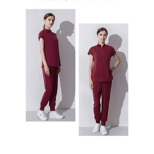 Ensemble de tenue d'infirmière pour femme : Haut décontracté à col en V et pantalon, tenue de travail pour hôpital, ensemble de blouses d'infirmière pour femme - Product Image 4