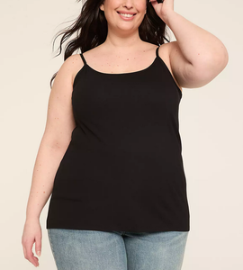 Breathable Womens Seamless Knitted Spandex/Cotton Solid Camisole Crop <b>Top</b> <b>Spaghetti</b> <b>Strap</b> Soft Basic <b>Tank</b> Sleeveless Casual - Product Image 5