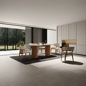 โต๊ะอาหารไม้ทรงสี่เหลี่ยม |   โต๊ะอาหารแบบมีร่อง |   โต๊ะอาหารแบบมีฐาน |   สไตล์ครีมโมเดิร์น |   เป็นมิตรกับสิ่งแวดล้อมและทนทาน - Product Image 3