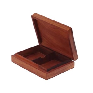 Boîte de rangement pour cartes à jouer en bois écologique artisanale, design décoratif - Product Image 2