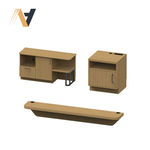 Midscale <b>Hotel</b> <b>Bedroom</b> Casegoods <b>Set</b> for Hampton by Hilton with Durable Commercial Grade Construction OEM - Product Image 3