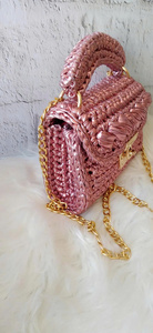 Bolso de Mano de Ganchillo con Hilo Metálico, Diseño Nuevo 2026, Tejido a Mano, Impermeable, Plegable, Unisex, para el Día de San Valentín, Noche - Product Image 4