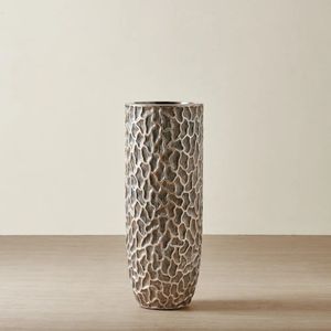 Contenedor de Flores de Acero de Lujo, Accesorio Decorativo Floral para Recepción de Oficina, Estilo Contemporáneo, Hecho a Mano - Product Image 3