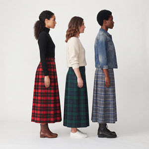 Jupes longues d'hiver pour femmes, 100% coton, longueur cheville, tissu doux et respirant, coupe ajustée, vêtements décontractés à la mode - Product Image 3