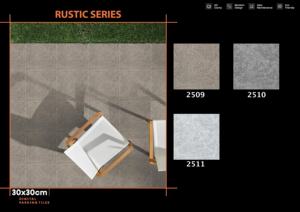 Dalles de stationnement en céramique numérique premium, finition mate extérieure, 300x300mm, 30x30cm, 12x12 pouces, pour allées et parkings - Product Image 4