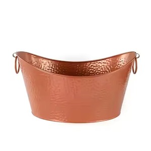 Modern Design Metal Ice Beverage Tub Stainless Steel Party Cooler Bucket Wine Beer Chiller Tub <b>Table</b> Use - Product Image 6