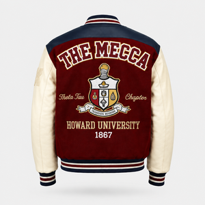 Custom Heavyweight Wool Melton Leather Sleeve Varsity Jacket <b>Mens</b> Heritage Streetwear Outerwear OEM Manufacturer - Product Image 2