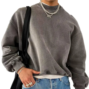 Sudadera Unisex de Moda Oversize Estilo Hip Hop, Corte Holgado, Personalizada, de Algodón Pesado y Poliéster, Cuello Redondo, Diseño Estampado de Invierno, Estilo Cleanfit - Product Image 6